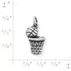 Basketball And Hoop Charm -James Charm Sales CM 1352 855476 rul