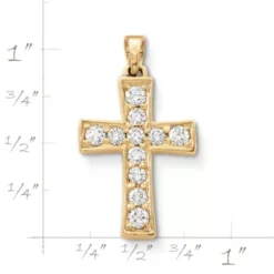 Plain Latin Cross Pendant With Diamonds -James Charm Sales CM 2229 774810 rul