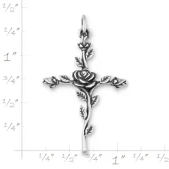 Rosebud Cross Pendant -James Charm Sales CM 2231 282140 rul