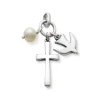 Faithful Spirit Cross Pendant With Cultured Pearl -James Charm Sales CM 2358 219660