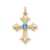 Fleuree Cross Pendant With Blue Topaz -James Charm Sales CM 2359 329223