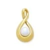 Graceful Twist Pendant With Cultured Pearl