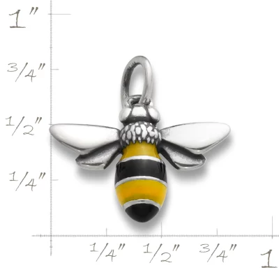 Enamel Bumble Bee Charm 2 Enamel Bumble Bee Charm - Image 2