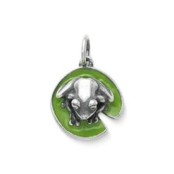 Enamel Frog On Lily Pad Charm 5 Enamel Frog On Lily Pad Charm -James Charm Sales CM 5631 875243 alt01