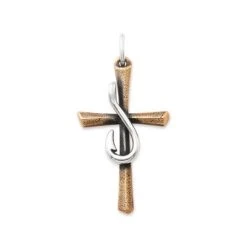 Fishers Of Men Sculpted Cross Pendant