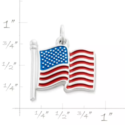 Enamel American Flag Charm 3 Enamel American Flag Charm - Image 3