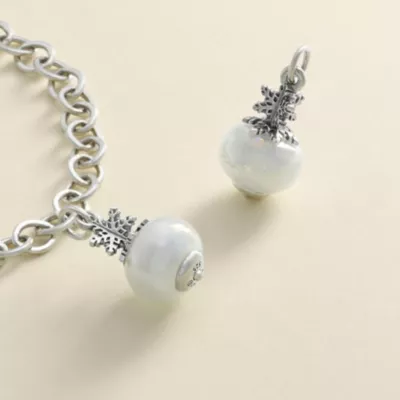 Snowflake Art Glass Charm 2 Snowflake Art Glass Charm - Image 2