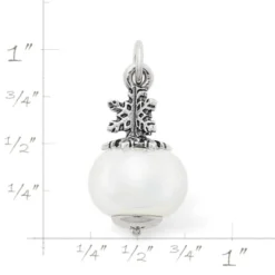 Snowflake Art Glass Charm 5 Snowflake Art Glass Charm -James Charm Sales CM 5869 348260 rul