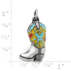 Enamel Western Boot Charm -James Charm Sales CM 5960 621758 rul