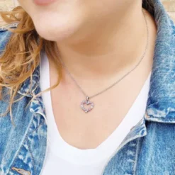 Enamel Floral Heart Wreath Pendant -James Charm Sales CM 5973 281467 IGC