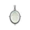Sculpted Les Fleurs Cross Layered Gemstone Pendant