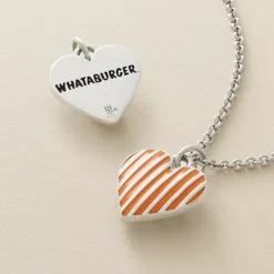 Enamel "WhataburgerÂ®" Heart Charm -James Charm Sales CM 6027 680885 altS