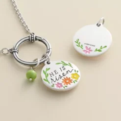 Enamel "He Is Risen" Charm 8 Enamel "He Is Risen" Charm -James Charm Sales CM 6036 764722 altS