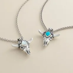 Desert Rose Gemstone Pendant -James Charm Sales CM 6056 gw