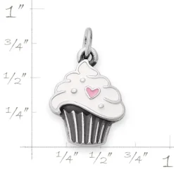 Enamel Sweetheart Cupcake Charm -James Charm Sales CM 6108 676808 rul