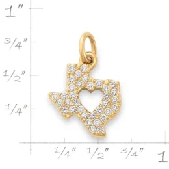 Pave Diamond Deep In The Heart Of Texas Pendant -James Charm Sales CM 6127 336353 rul