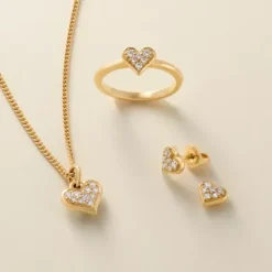 Delicate Pave Diamond Heart Pendant -James Charm Sales DelicatePaveHeart col