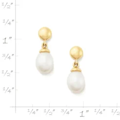 Cultured Pearl Teardrop Earrings -James Charm Sales EP 1506 882547 rul