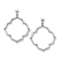 Venetian Frame Hoop Drop Earrings