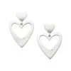 Hammered Double Heart Drop Earrings