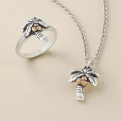 Tropical Palm Tree Charm -James Charm Sales TropicalPalmTree col