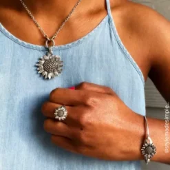 Wild Sunflower Pendant -James Charm Sales WildSunflower IGC 2